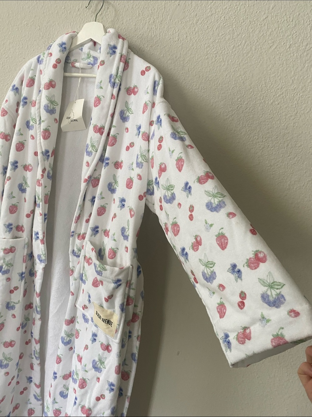 NWT Djerf Avenue Organic Cotton Terry Robe Summer Berries M-L - Picture 12 of 15